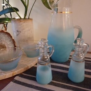 Vintage MCM Turquoise Blendo Set (5pcs)